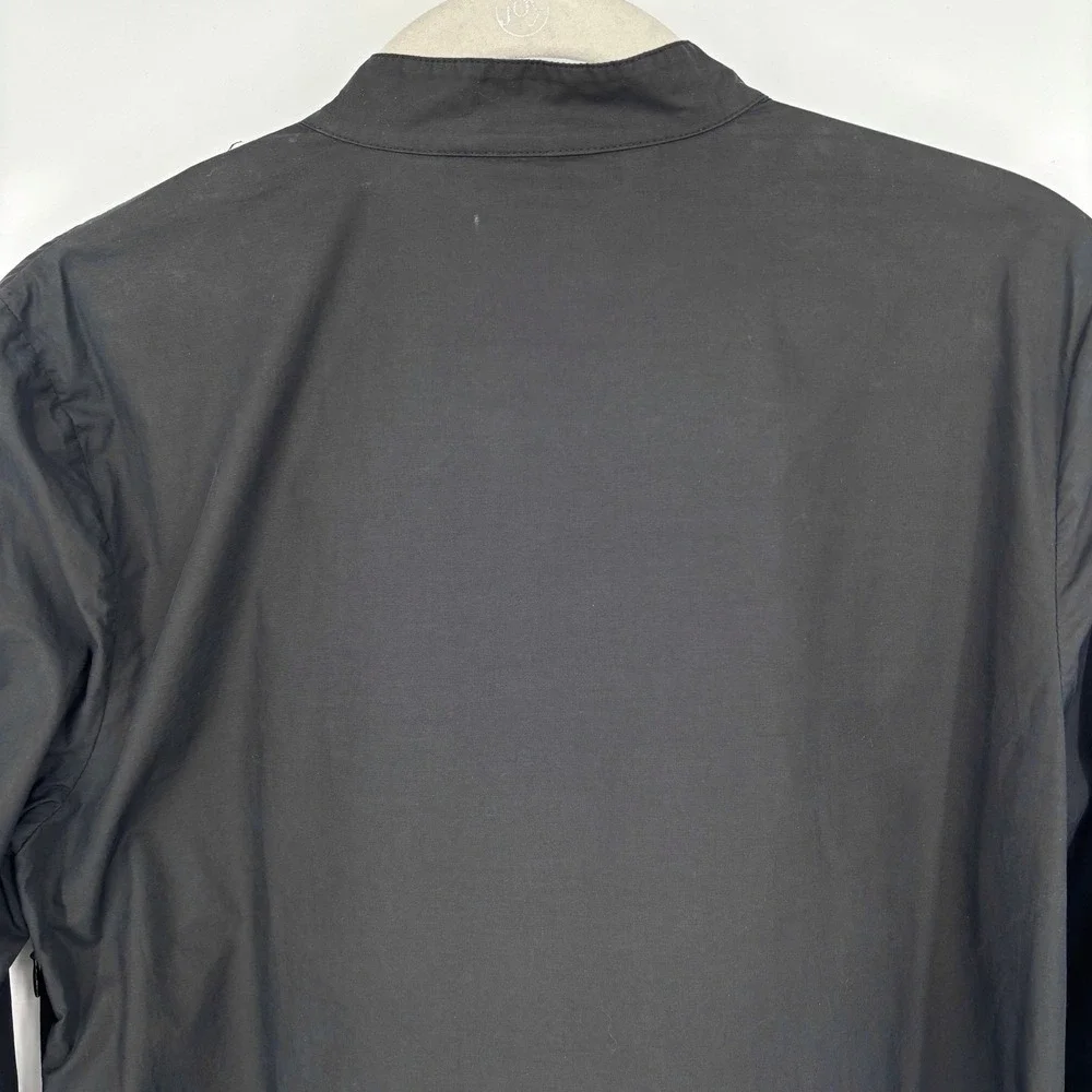 Tory Burch Cotton Tunic‎ Blue Black Embroidered Beaded Boho Top Size 6